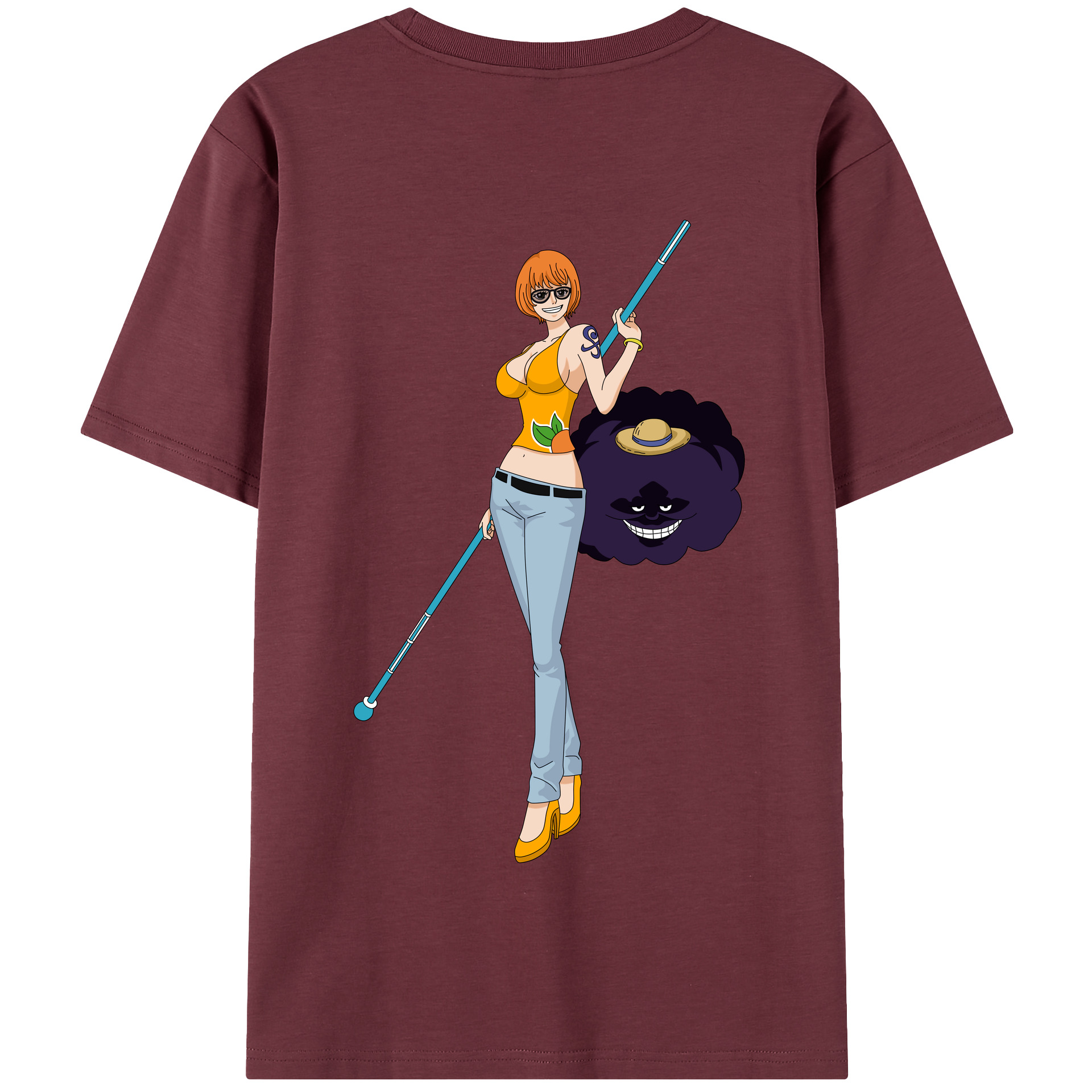 ワンピース ナミ ONE PIECE Nami 綿100％半袖Tシャツ（背面プリント）